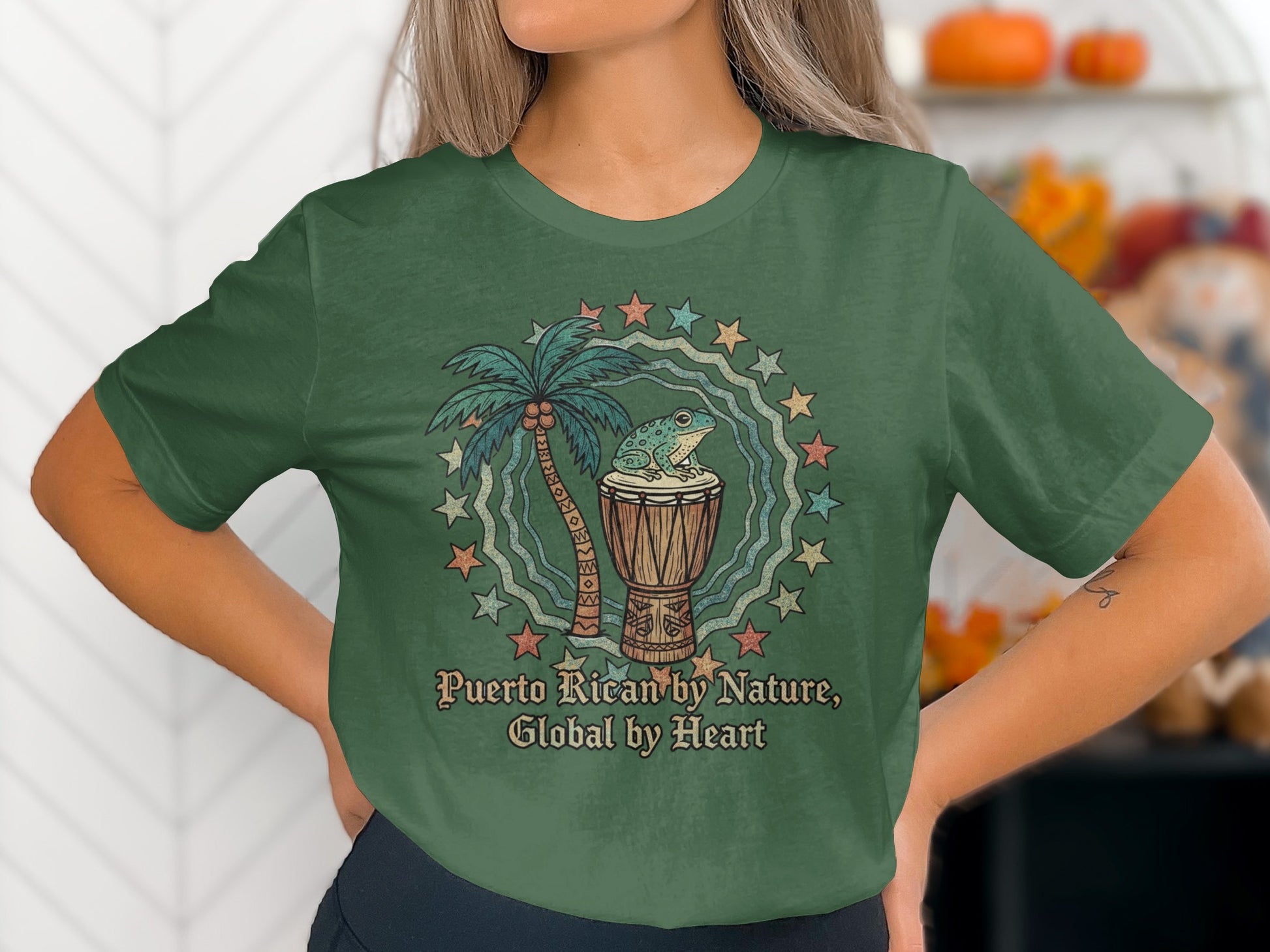 Puerto Rican by Nature Global by Heart Graphic T-Shirt
