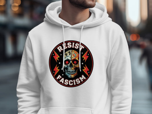 Resist Fascism Skull Graphic Hoodie product