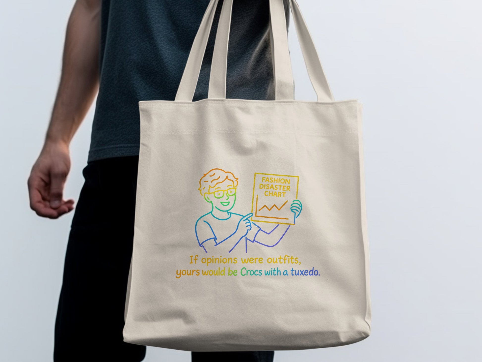 Fashion Disaster Chart Graphic Tote Bag product type
