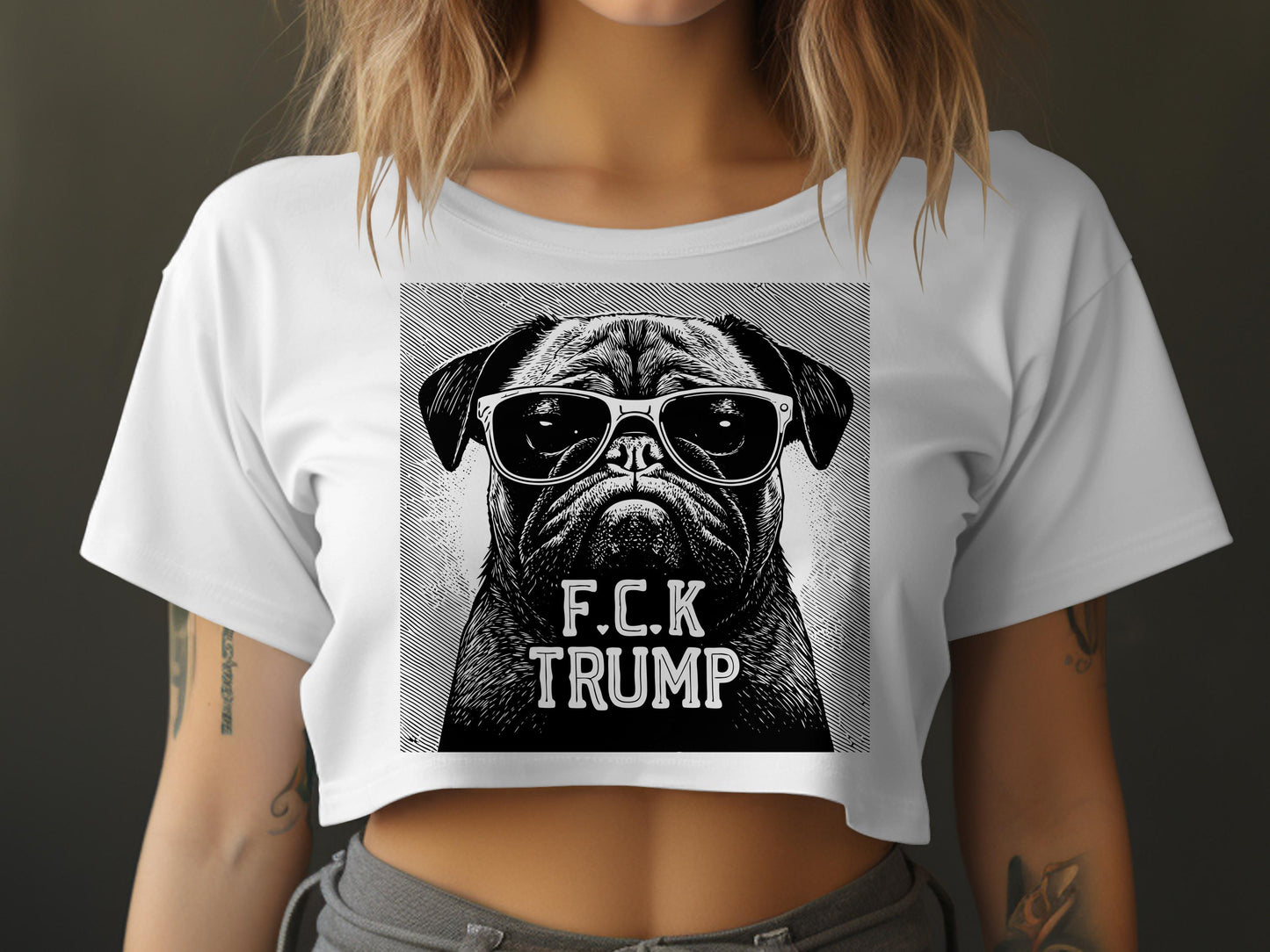 F.CK TRUMP Graphic Design Cropped Top product