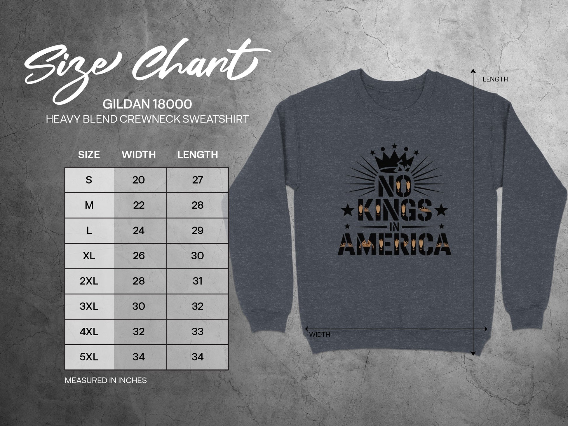 No Kings In America Crewneck Sweatshirt product