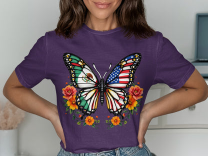 Vibrant Butterfly Graphic Design Tee Shirt product type