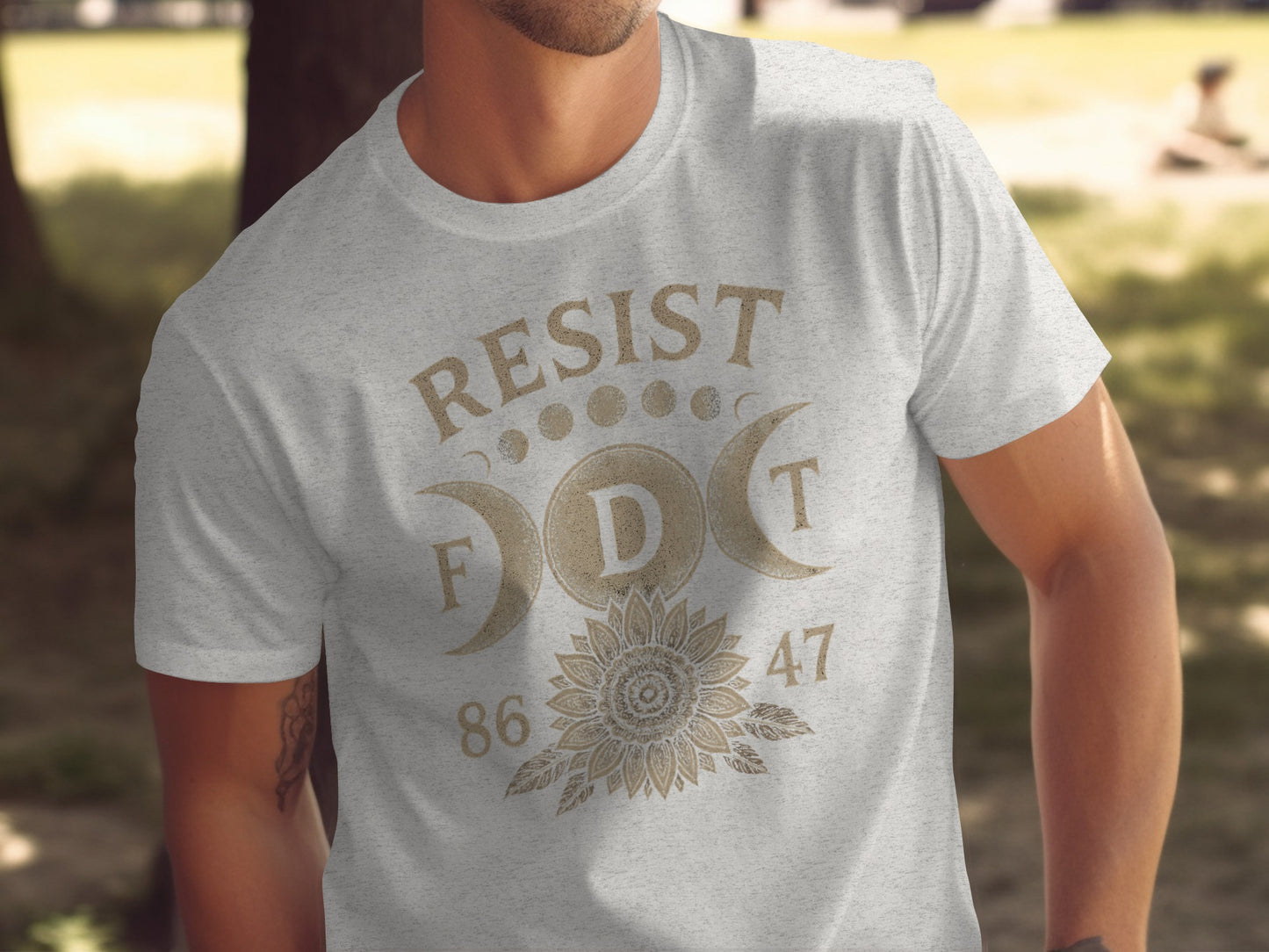 Resist FDT Moon Phases Sunflower Graphic T-shirt product