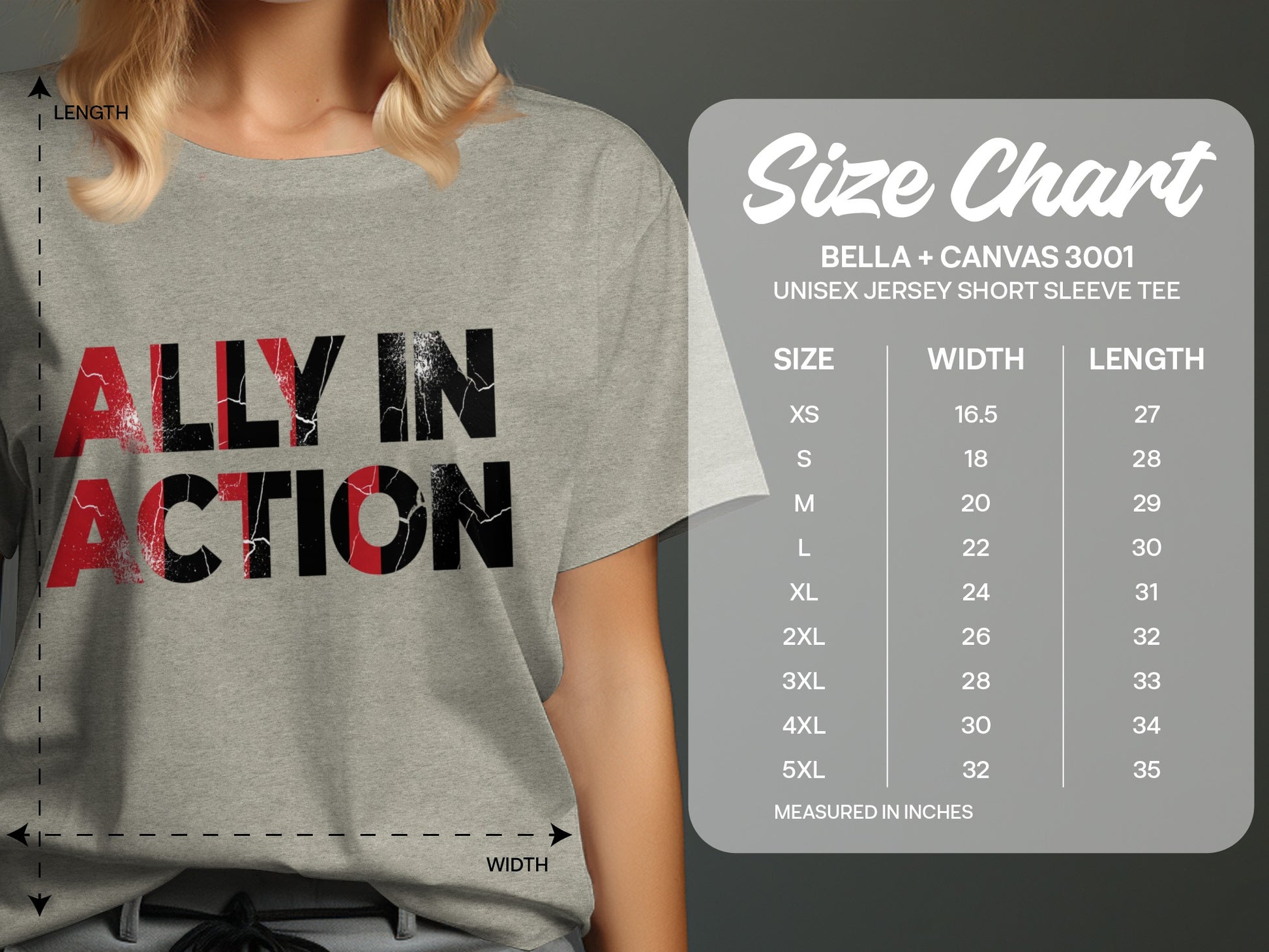 Ally In Action Graphic Unisex Jersey Short Sleeve Tee
