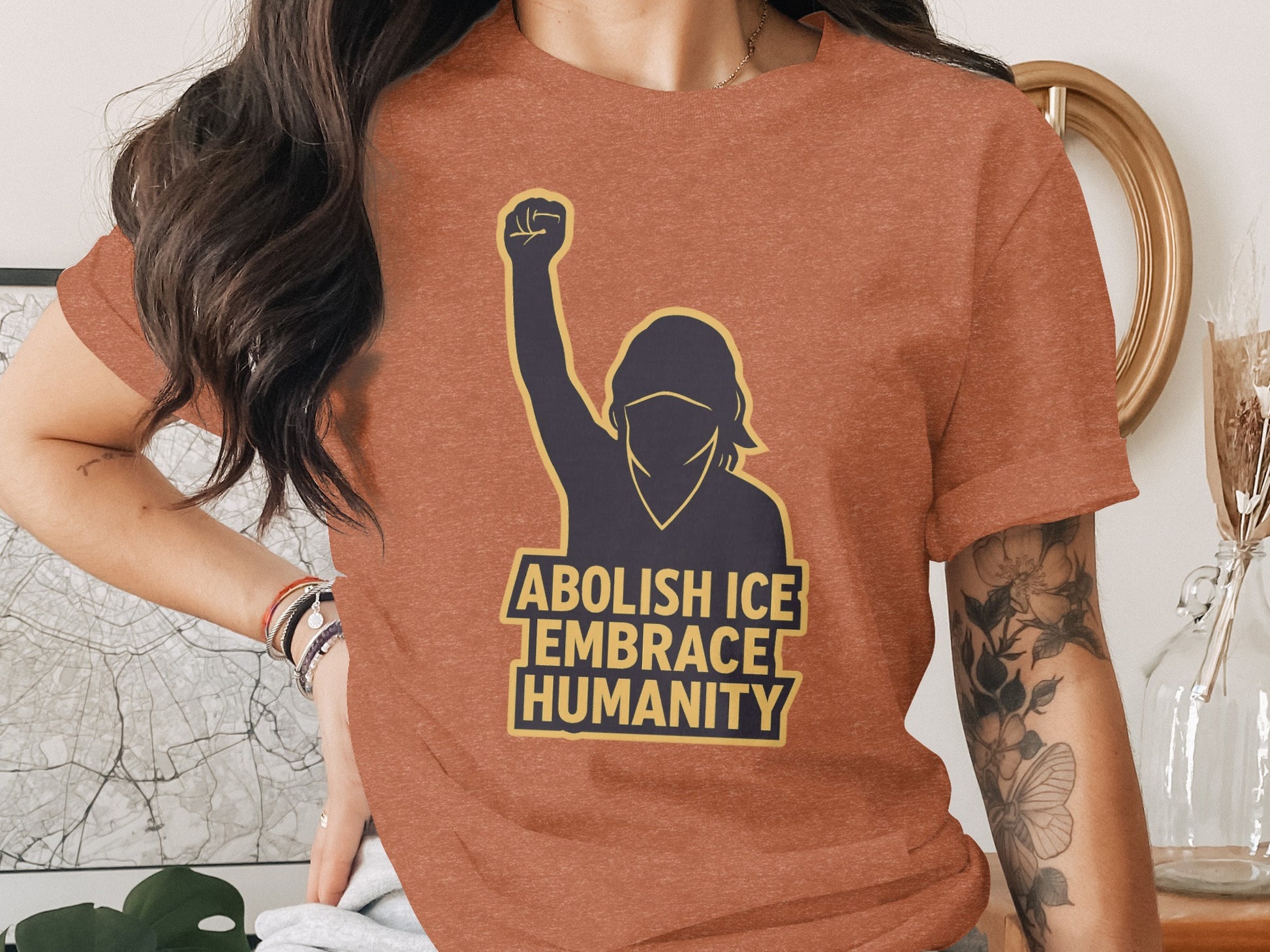 Abolish ICE Embrace Humanity Graphic T-shirt product