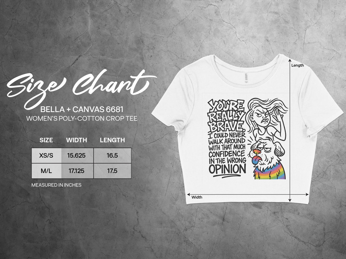 You're Really Brave Graphic Crop Tee product