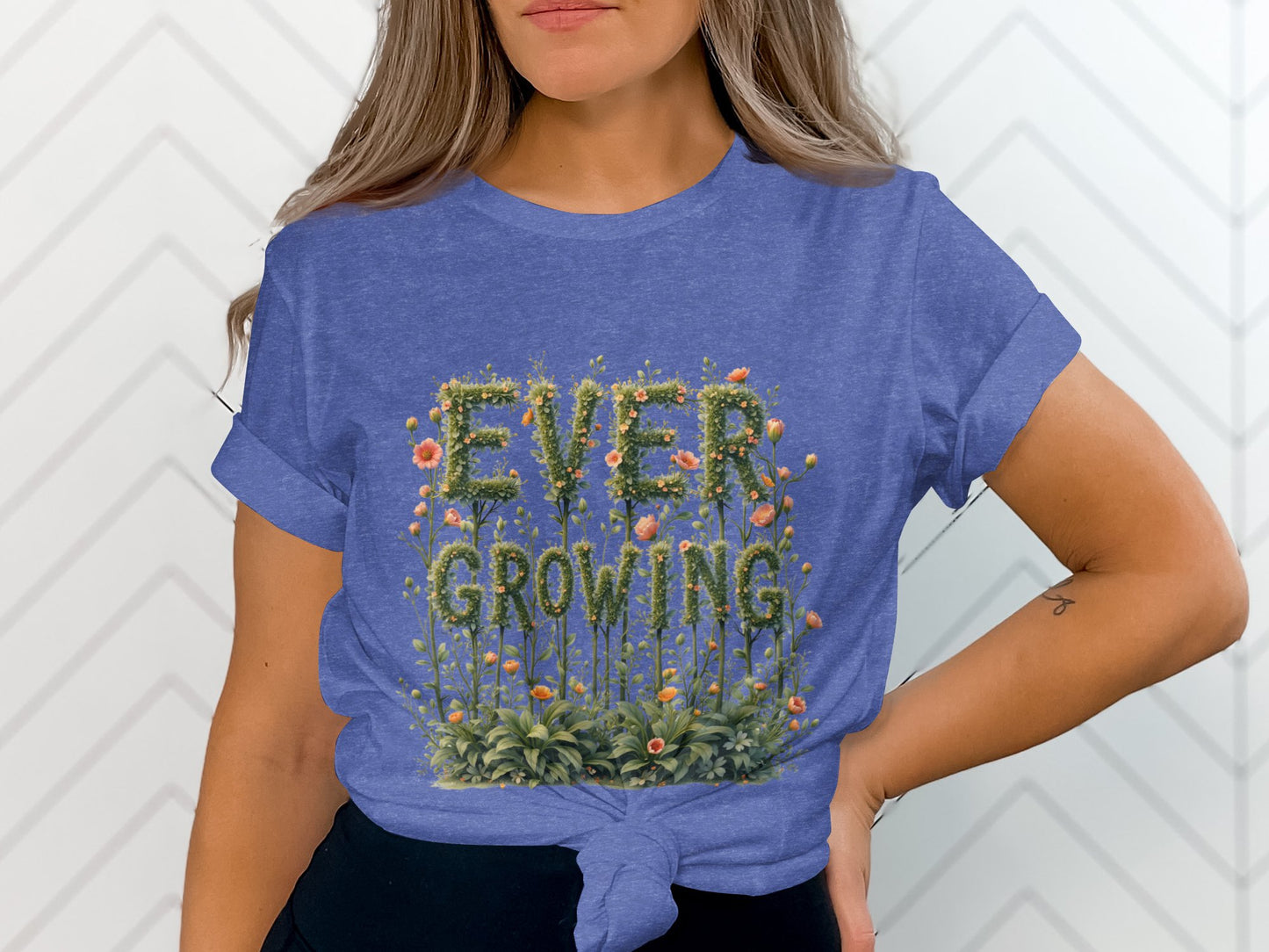 Ever Growing Floral Blue Graphic Tee product