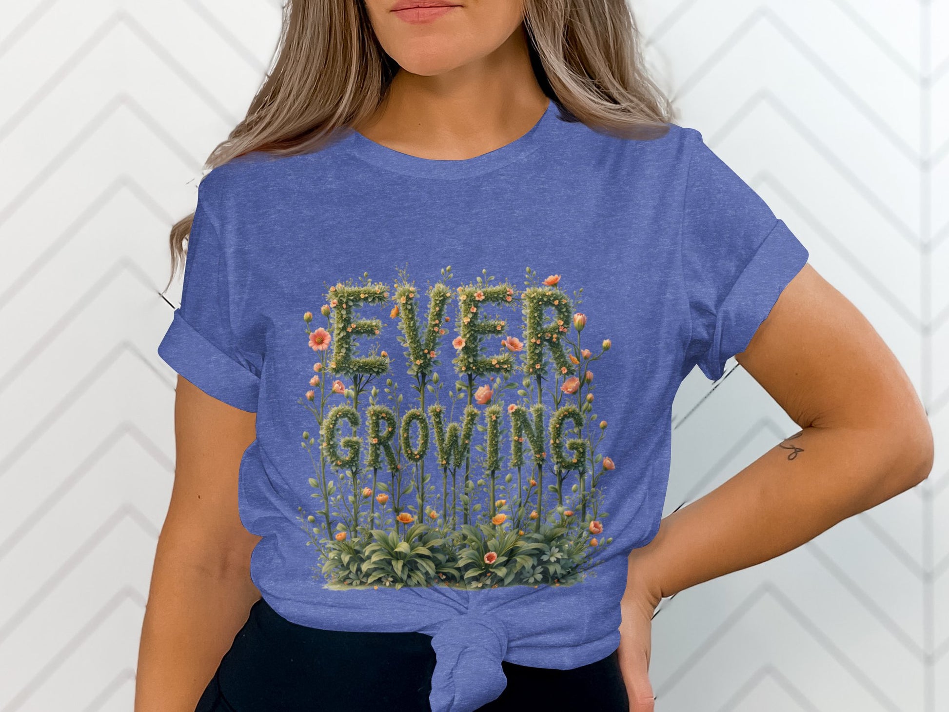 Ever Growing Floral Blue Graphic Tee product