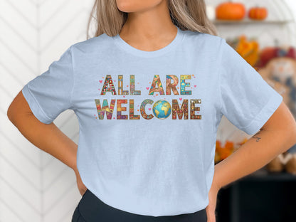 All Are Welcome Graphic T-Shirt Artwork