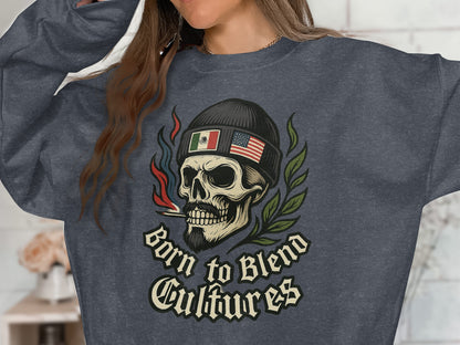Born to Blend Cultures Skull Graphic product