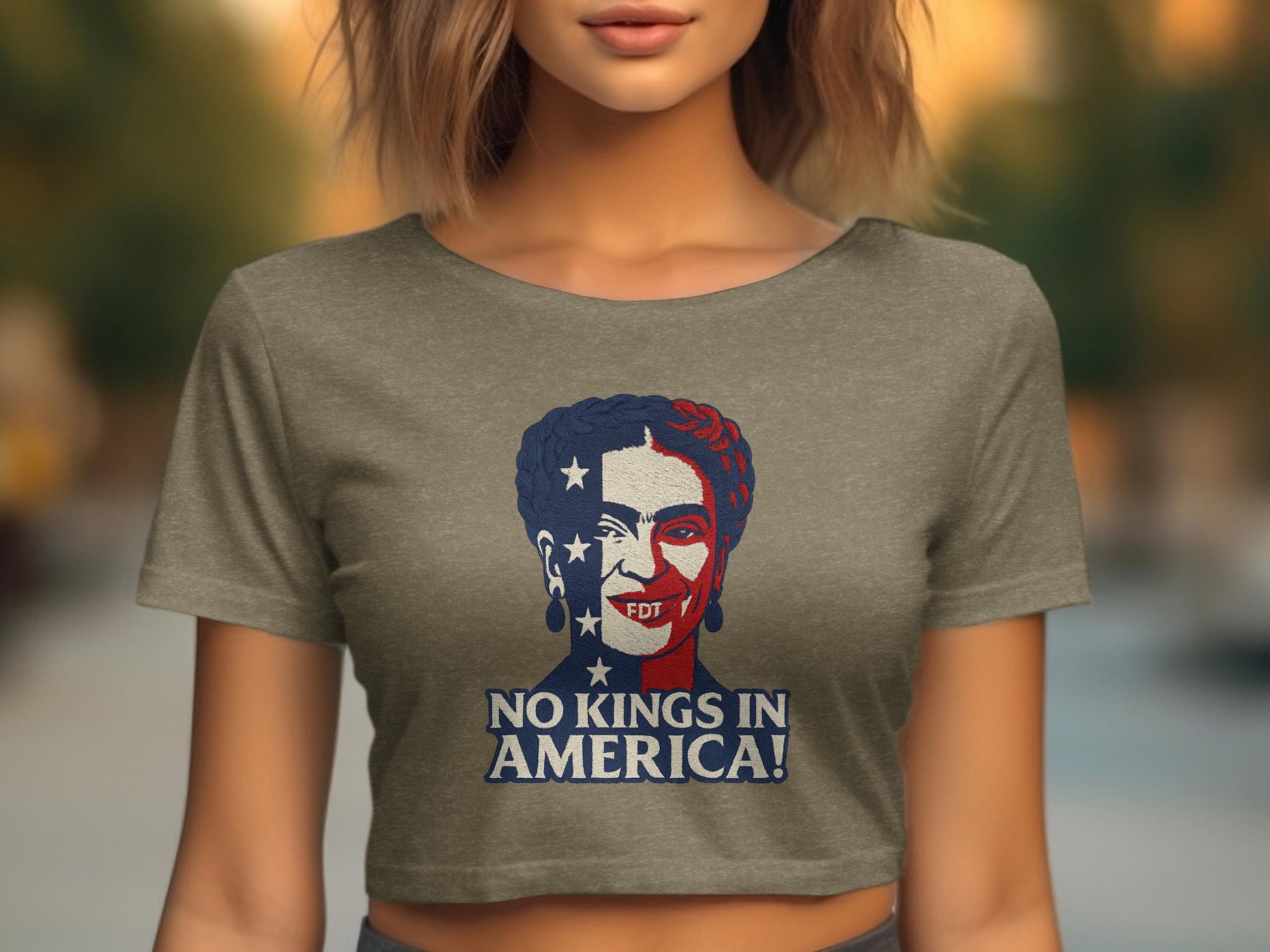 No Kings In America Graphic Crop Top product