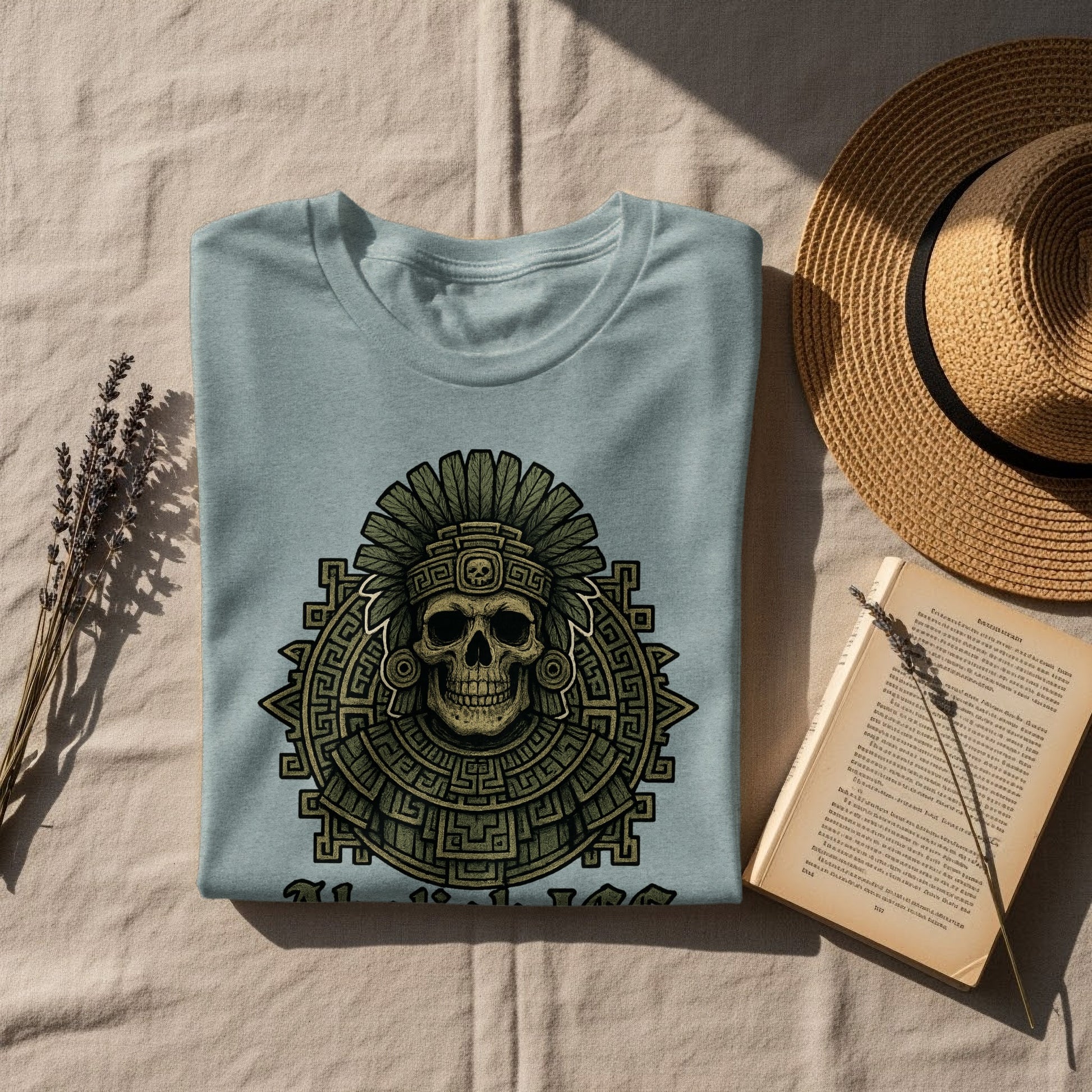 Intricately Designed Skull with Headdress Shirt