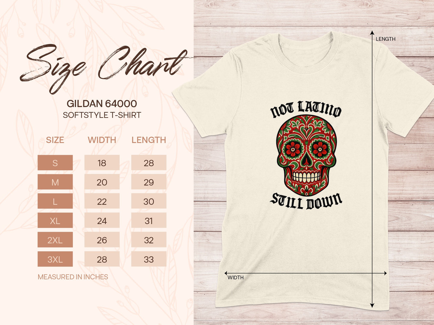 Not Latino Still Down Skull Graphic T-Shirt product type