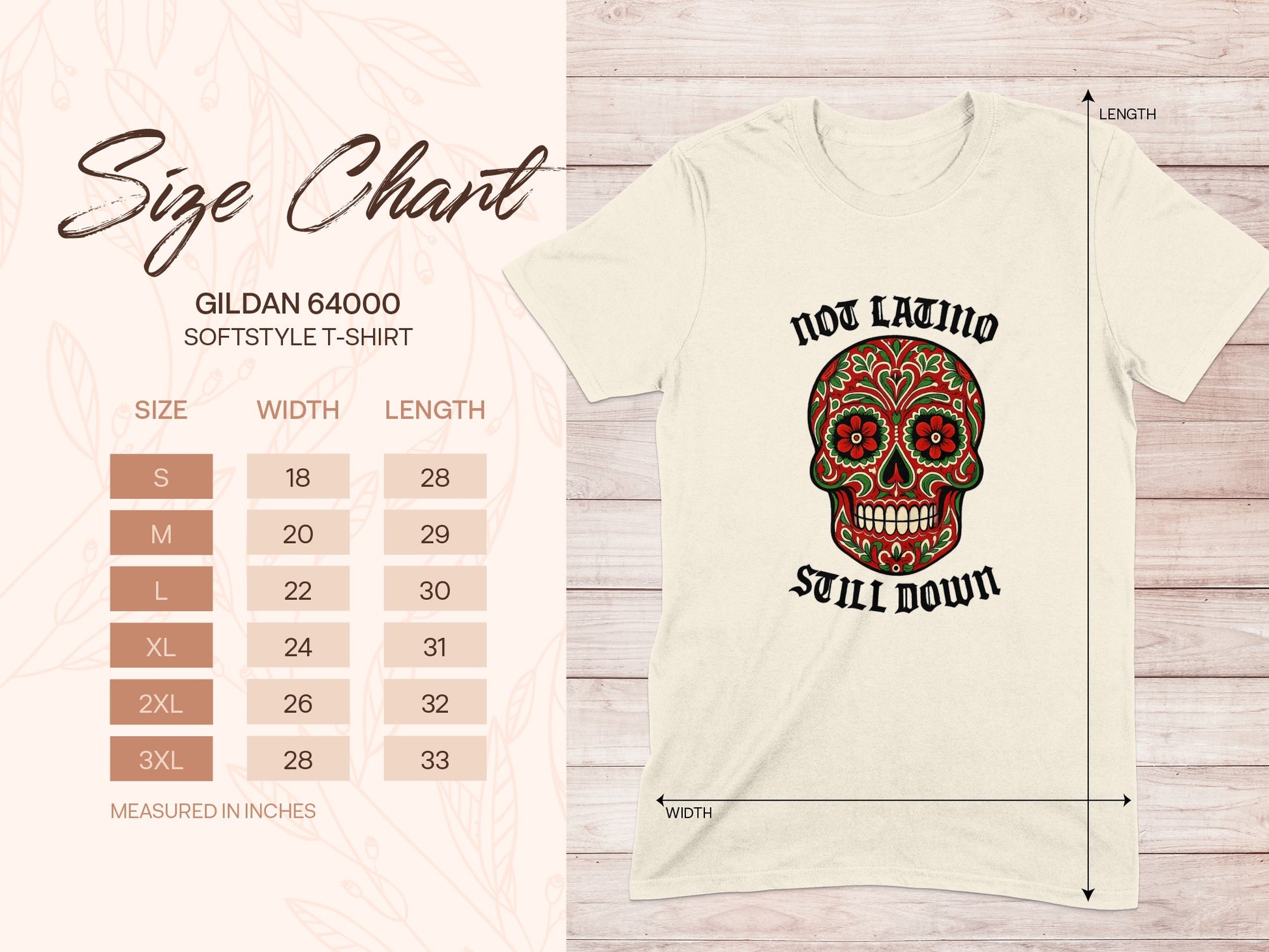 Not Latino Still Down Skull Graphic T-Shirt product type