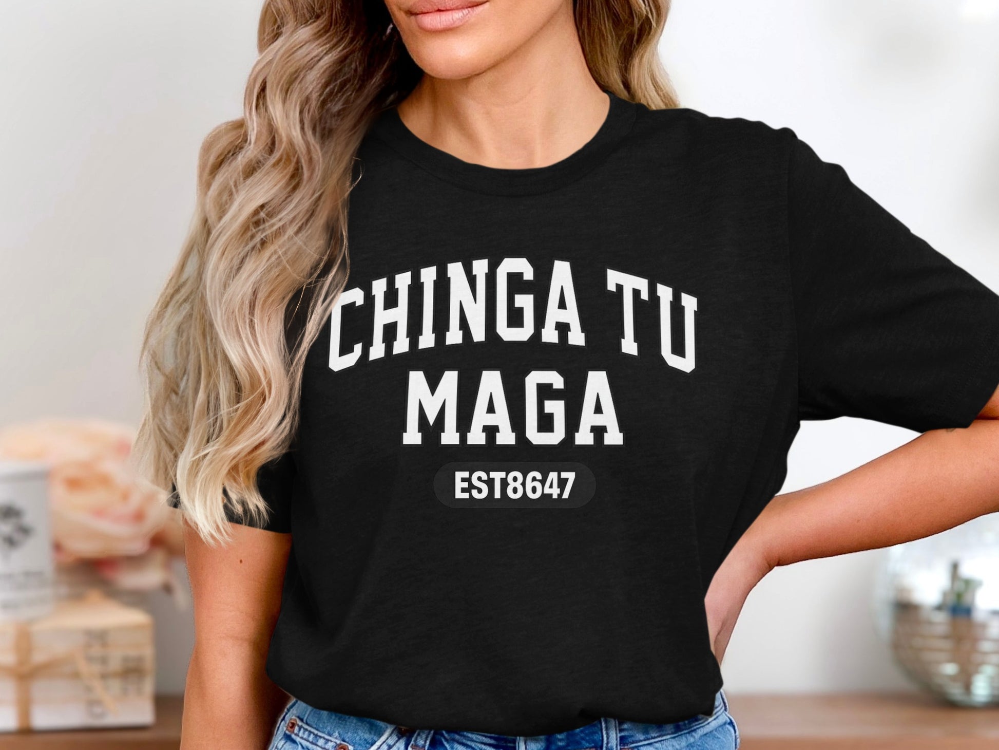 Chinga Tu Maga EST8647 Graphic Tee for Fashion Enthusiasts