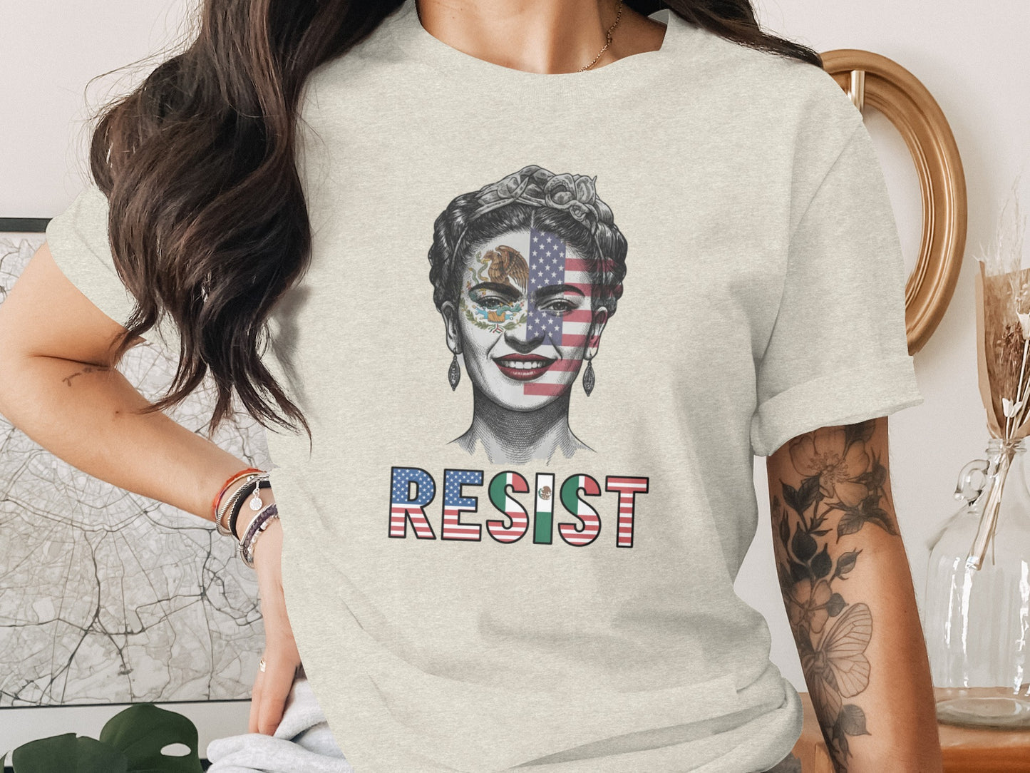 Frida Kahlo Resist Graphic T-shirt Feminist Apparel product type