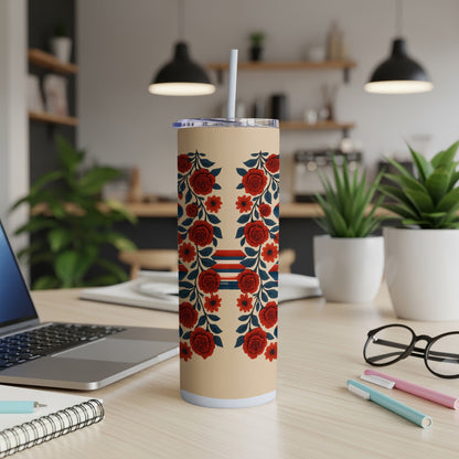 Floral Rose Pattern Insulated Tumbler for Beverages product
