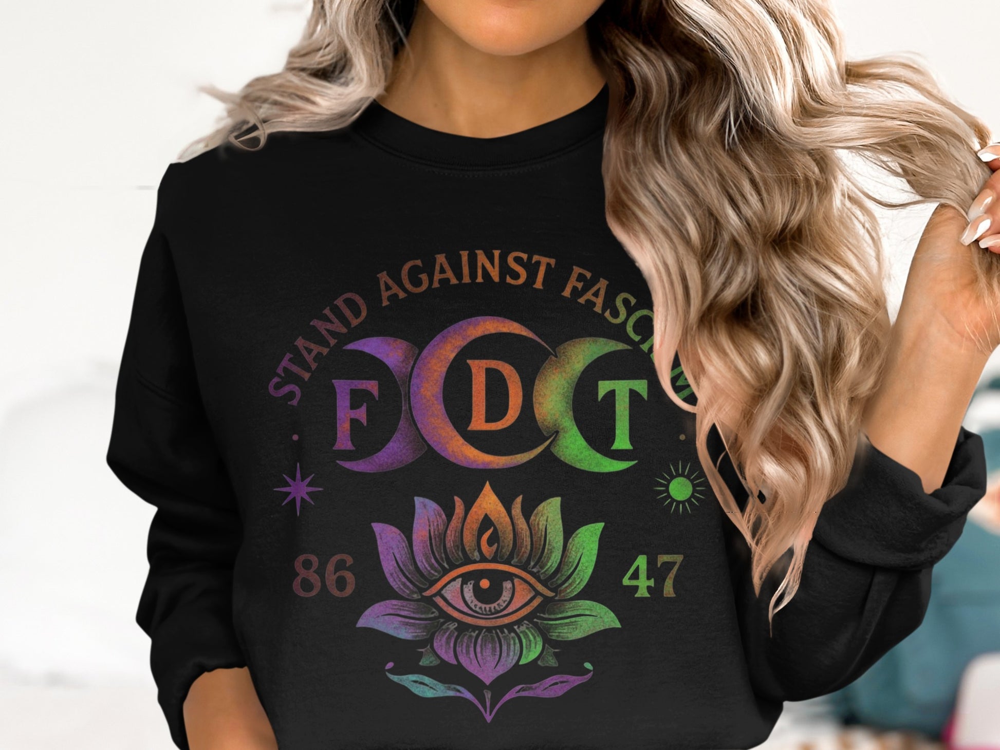 Stand Against Fascism Artistic Sweatshirt product