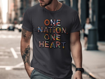 One Nation One Heart Inspirational T-Shirt
