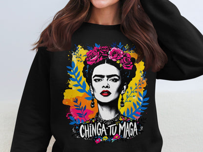 Vibrant statement Chinga Tu Maga sweatshirt product