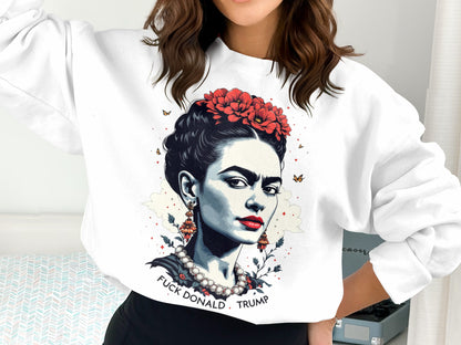 Vintage Artistic White Sweatshirt with Unique Design