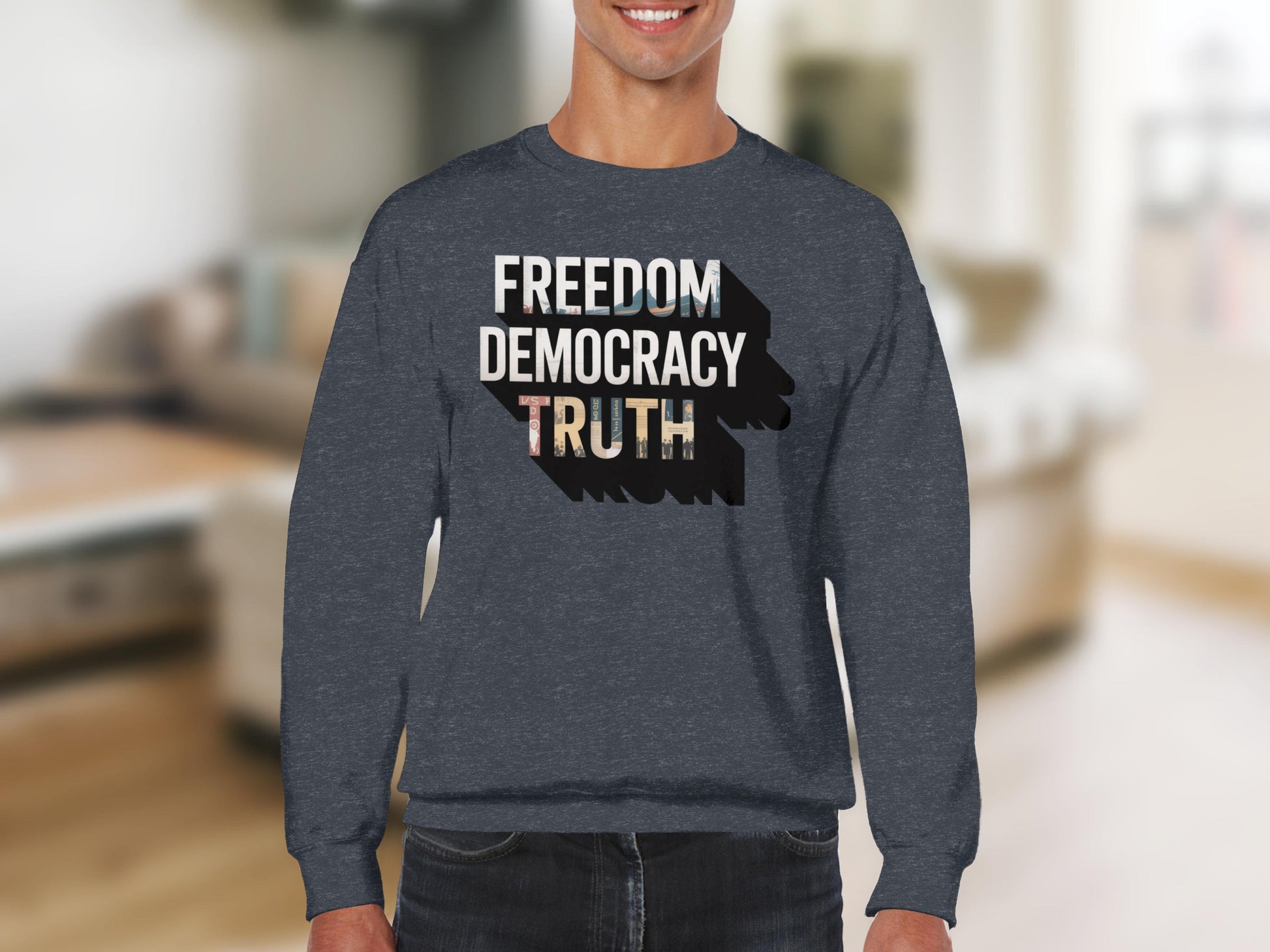 Freedom Democracy Truth Graphic Sweatshirt product type