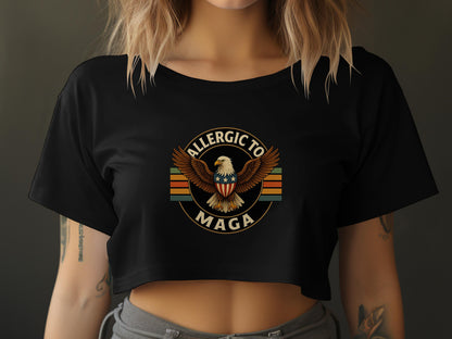 Allergic To MAGA Graphic Crop Top product