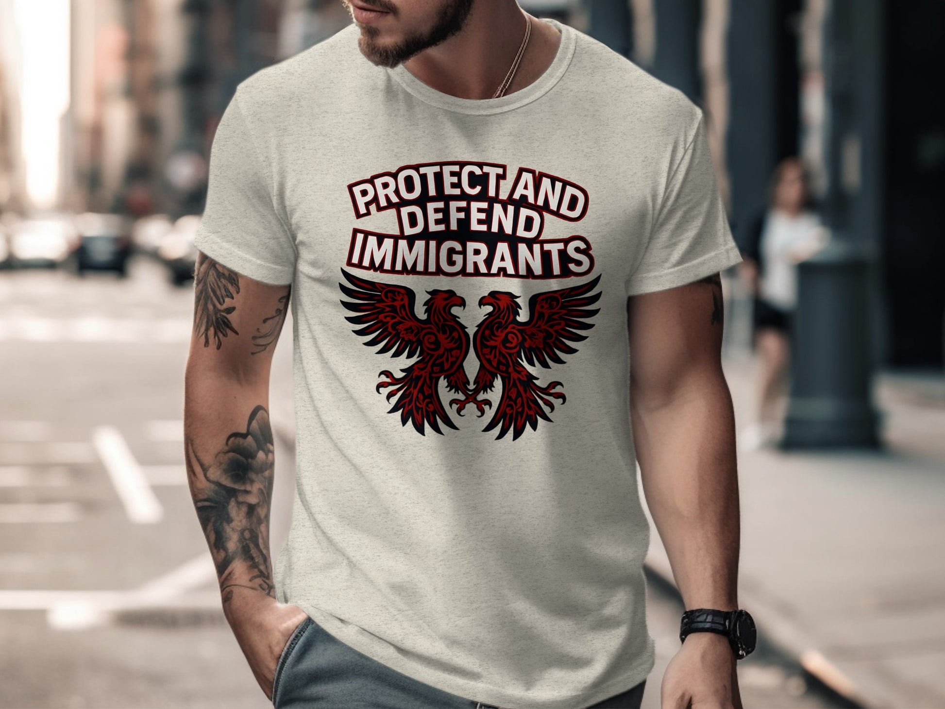 Protect and Defend Immigrants Graphic T-shirt product type