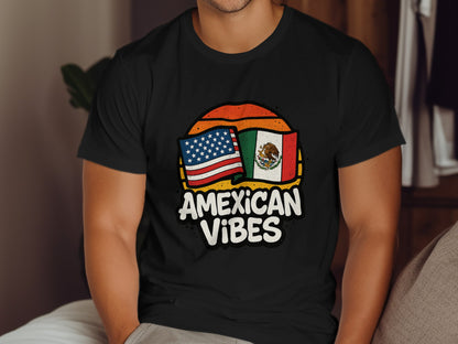 American and Mexican Vibes Flag Graphic Shirt Product