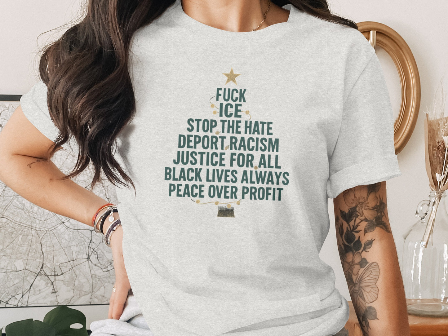 Social Justice Christmas Tree T-Shirt