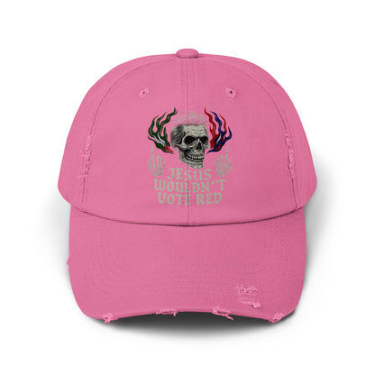 Jesus Wouldn't Vote Red Distressed Cap product