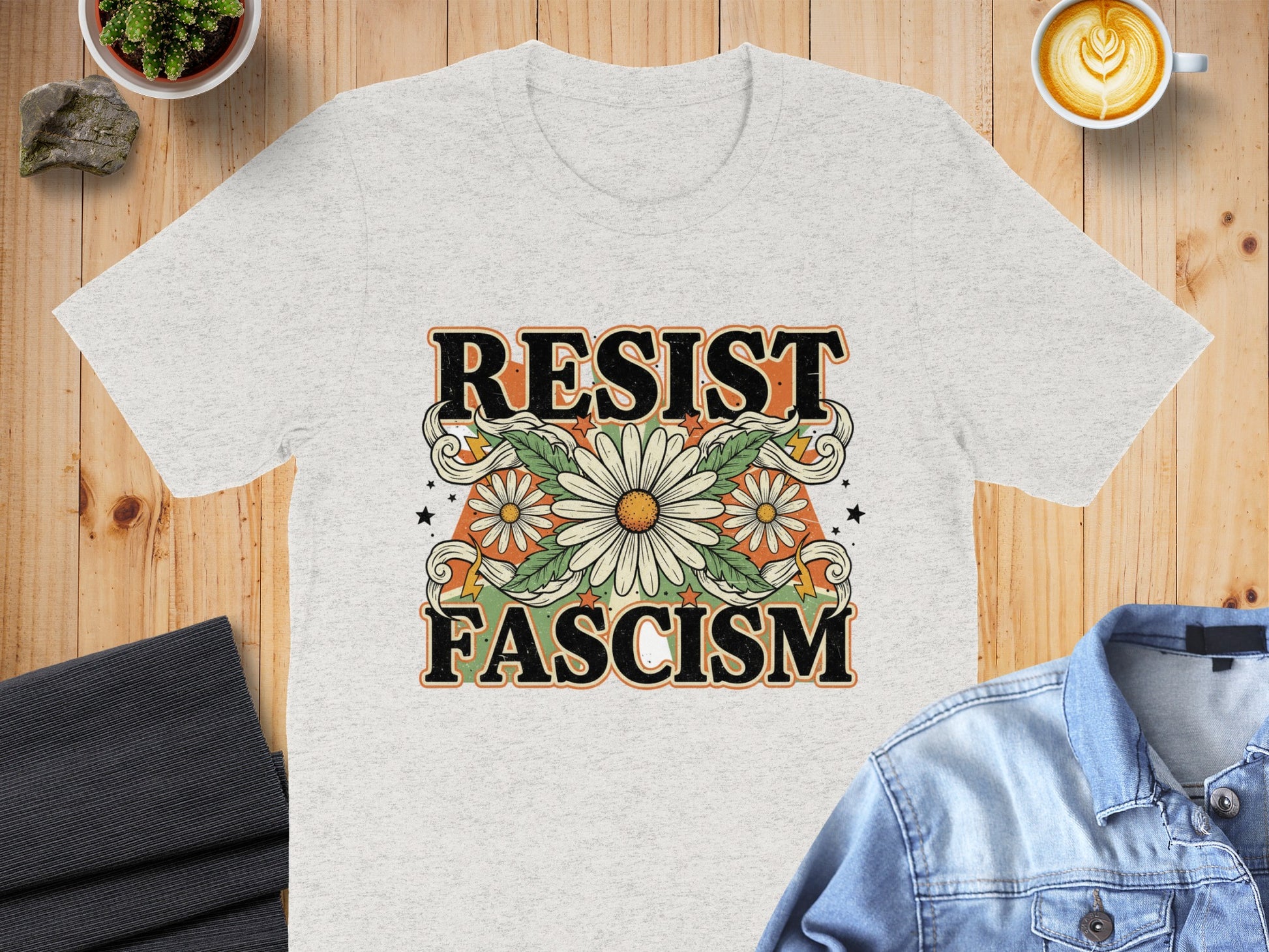 Resist Fascism Graphic Print T-Shirt product type