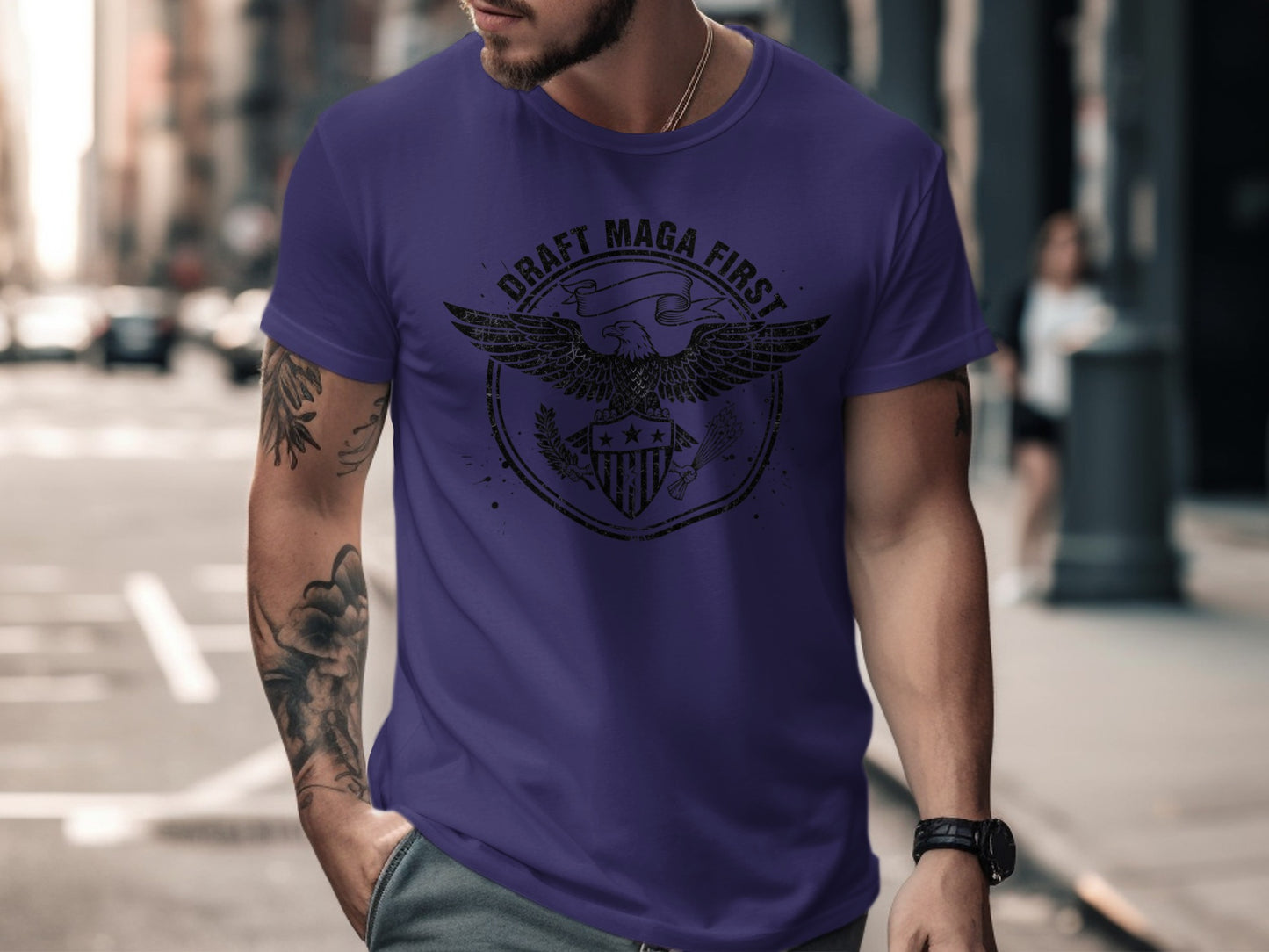 Draft Maga First Eagle Design Men's Shirt