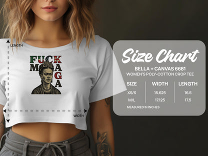 Frida Inspired Bella Canvas 6681 Crop Tee product