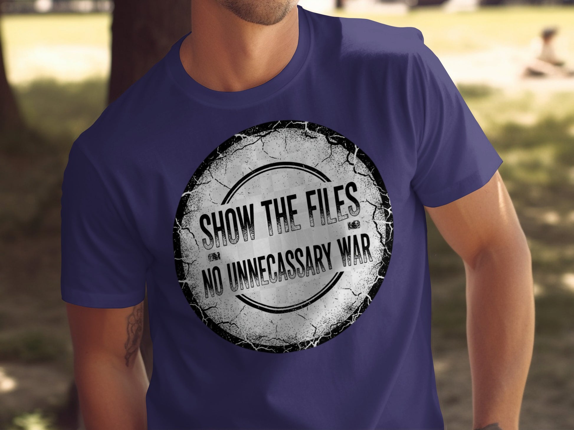 Show The Files No Unnecessary War Graphic Tee