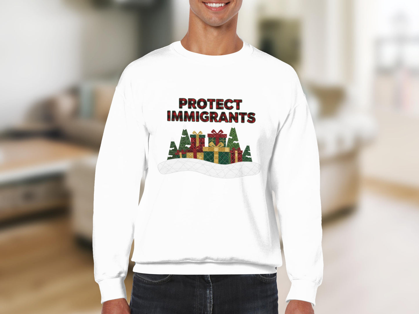 Protect Immigrants Holiday Sweater Christmas Gift