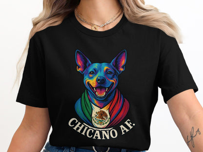 Colorful Chicano AF Mexican Dog Graphic T-Shirt product