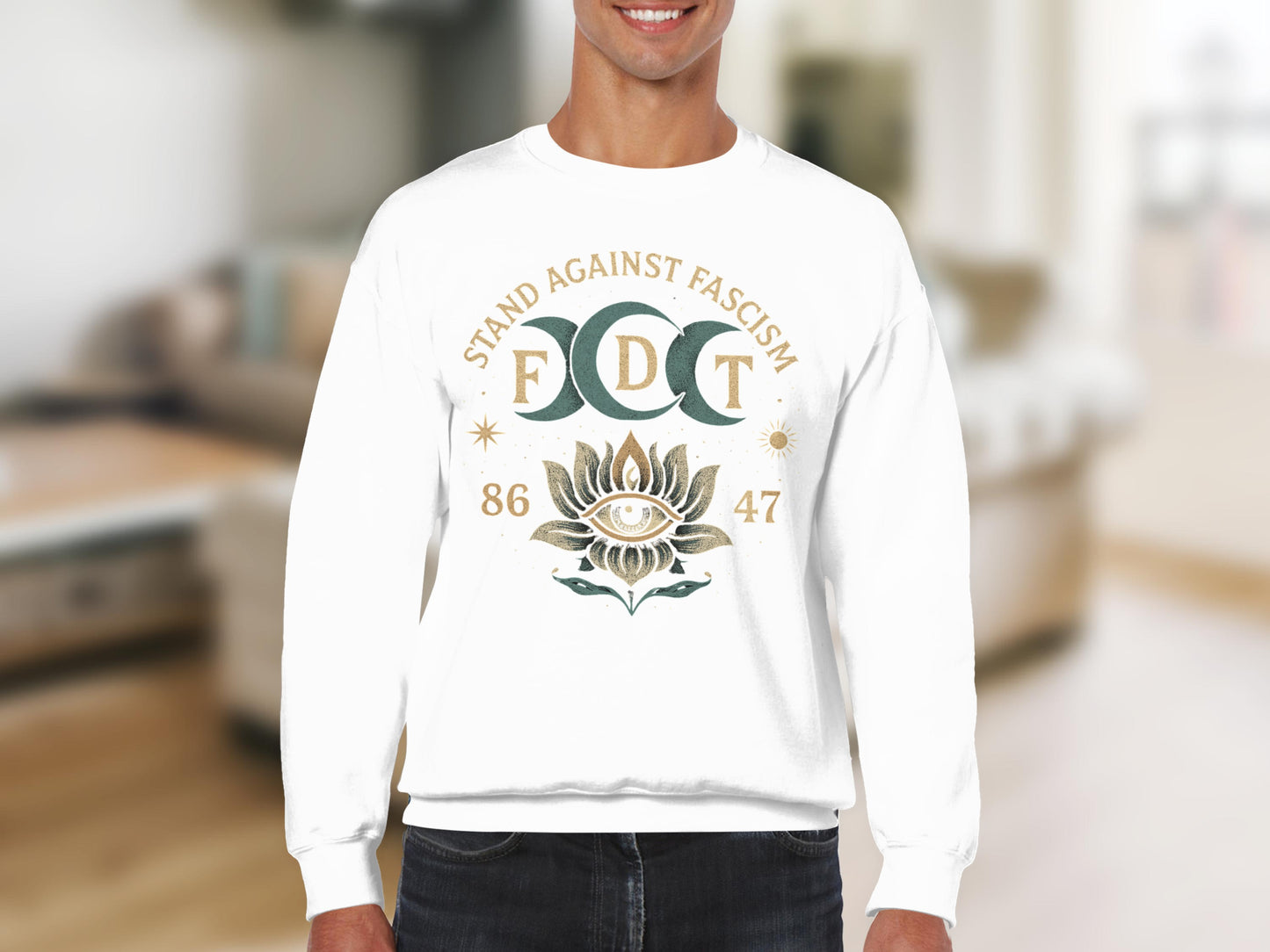 Stand Against Fascism FDT Lotus Eyed Sweatshirt product