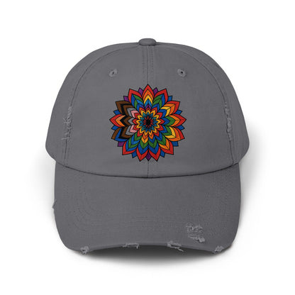 Colorful Mandala Embroidered Grey Hat product