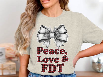 Peace Love FDT Graphic T Shirt Design