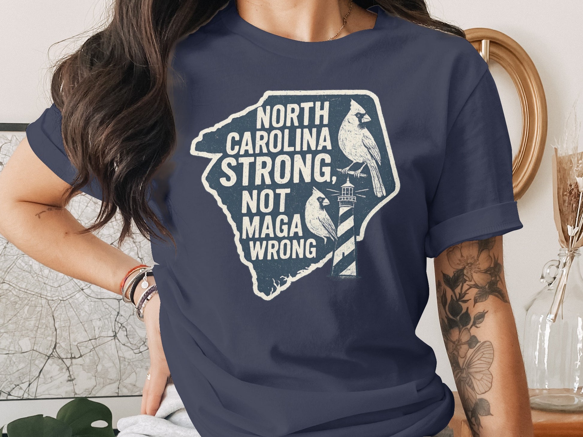 North Carolina Strong Not Maga Wrong T-shirt product