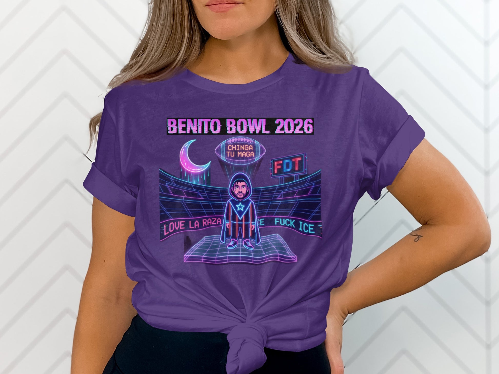 Benito Bowl 2026 Love La Raza Fuck Ice FDT Shirt