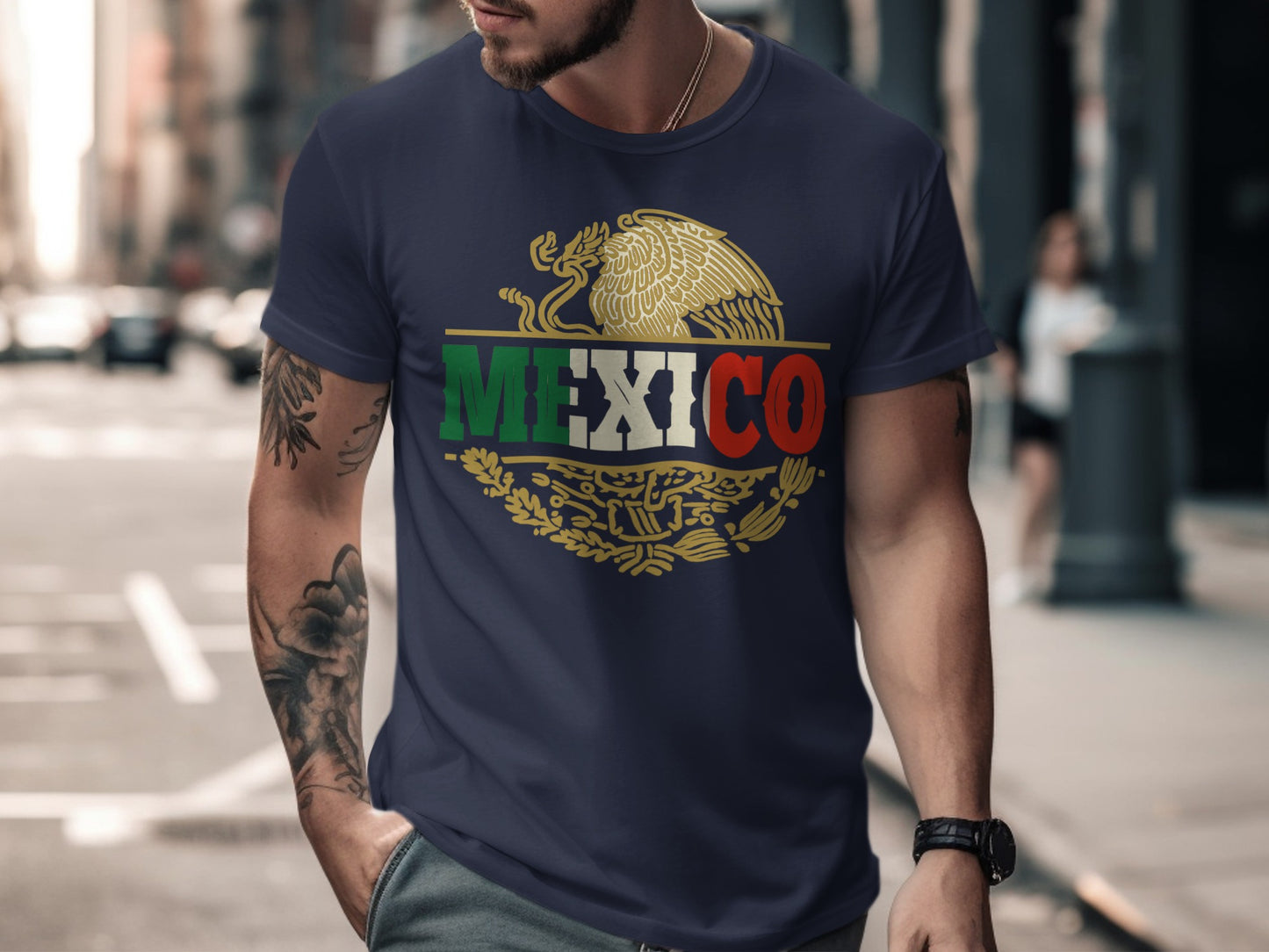 Mexican Eagle Mexico Flag Design T-shirt product