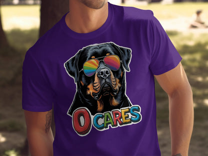 Rottweiler With Rainbow Sunglasses Graphic Tee product