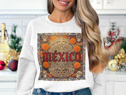 Colorful Mexico Aztec Mandala Graphic Sweatshirt product