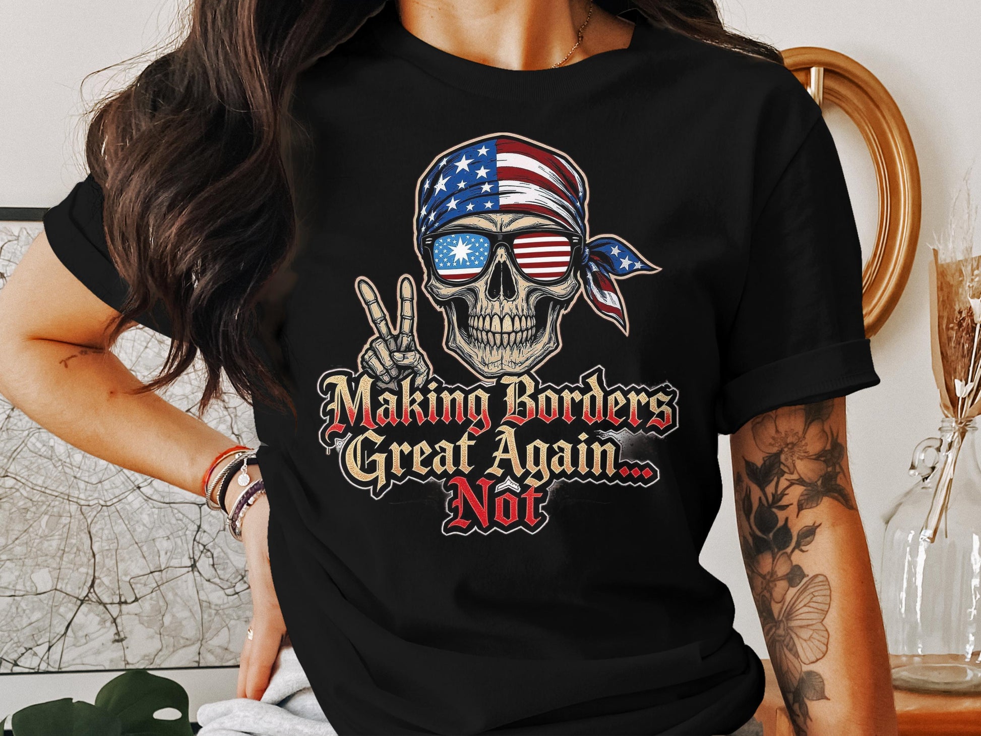Making Borders Great Again Not Skull Shirt product