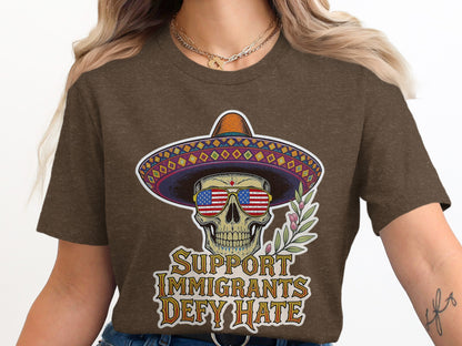 Support Immigrants Defy Hate Graphic T-shirt product type