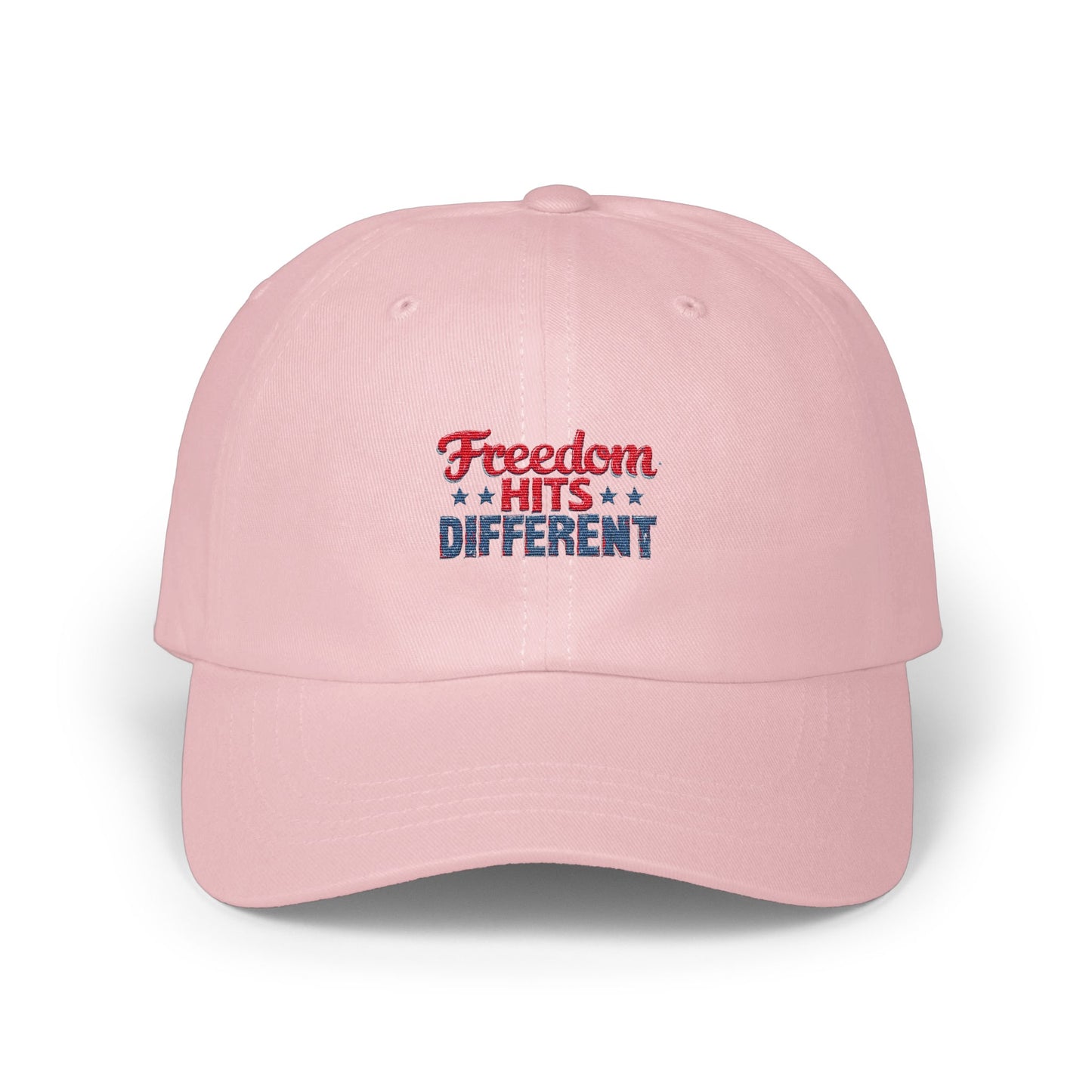 Freedom Hits Different Embroidered Cap product type