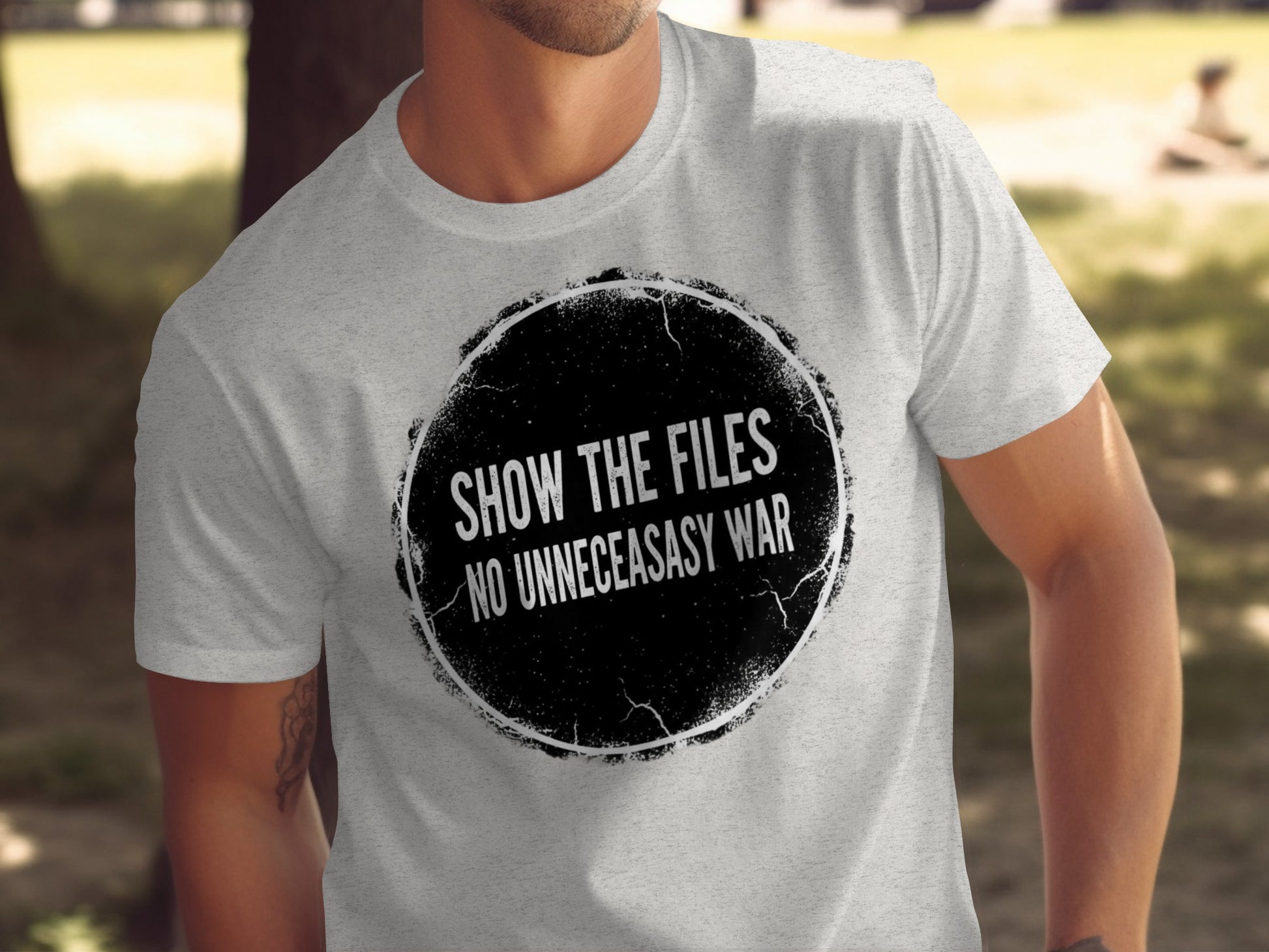 Show The Files No Unnecessary War Graphic T-Shirt