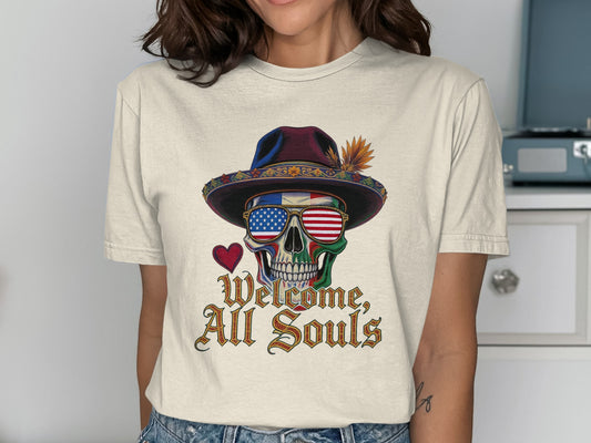 Welcome All Souls Skull Graphic T-Shirt product type